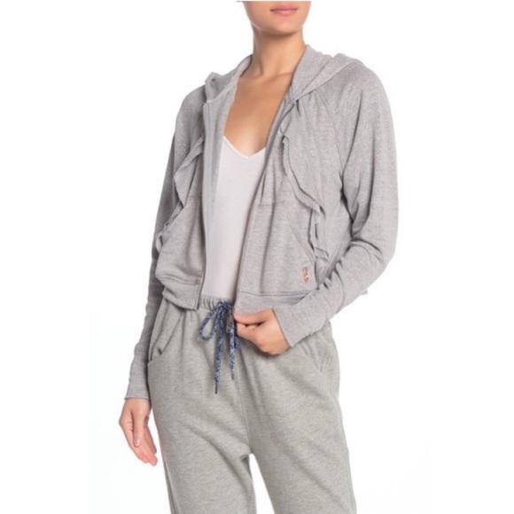 Free People Sweaters - FREE PEOPLE Women’s Hoodie Sweater Gray Size L